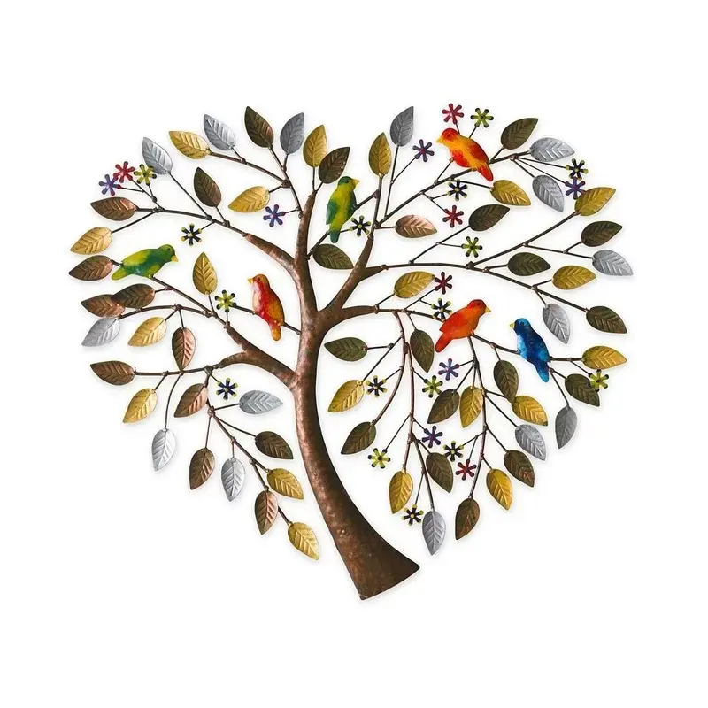 Love Tree Of Life Wall Art Heart Shaped Family Decor Decorative For Kitchen Living Room Ornament