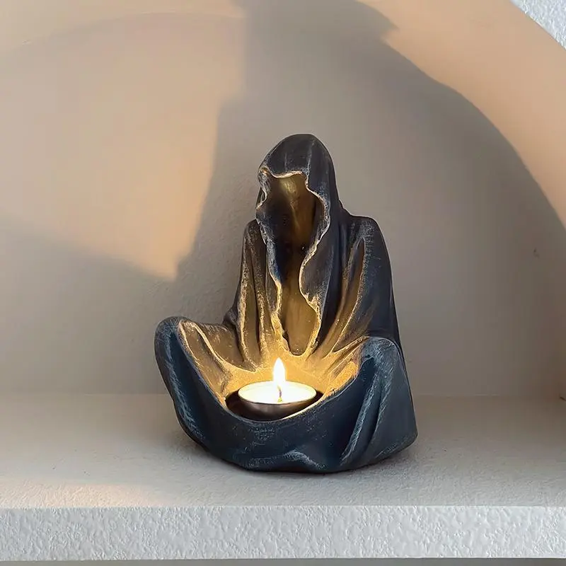 Horror Sitting Ghost Candle Holder Photography Anniversary Birthday Dating Atmosphere Decor Table Living Room Table Decor