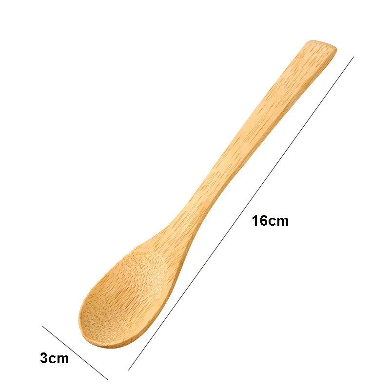 10/20/50/100pcs Bamboo Wooden Spoons Reusable Solid Bamboo Teaspoons Ice Cream Sugar Jam Honey Coffee Handmade Kitchen Utensils 