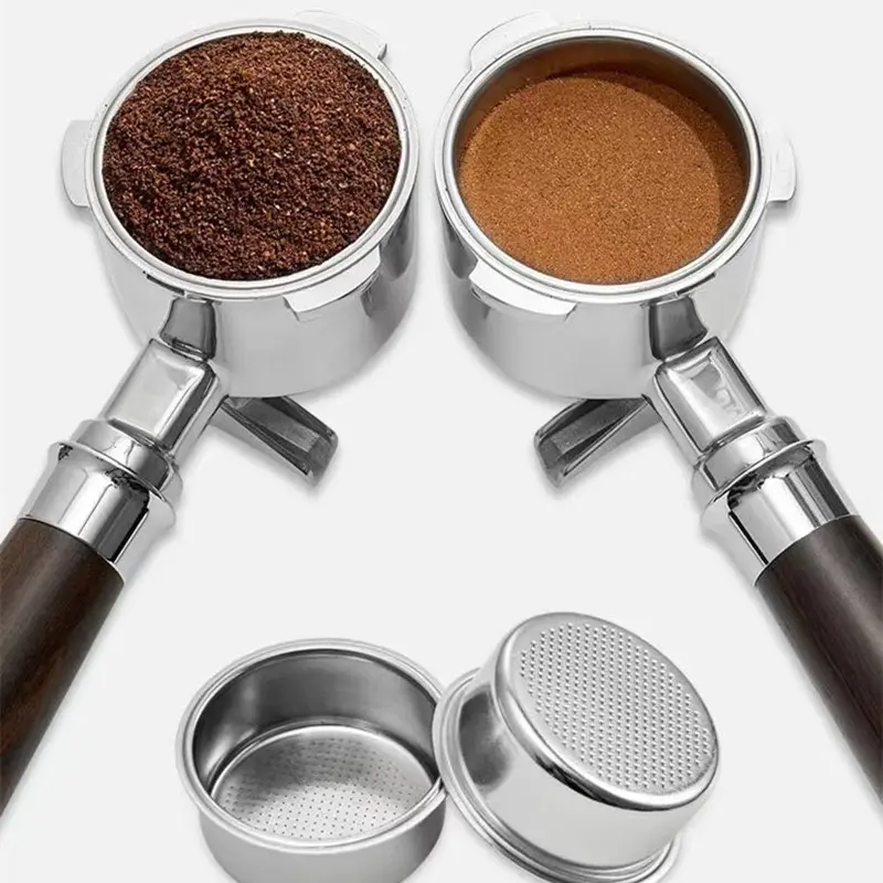 54mm for Breville Sage 870/875/878/880 Double Spout Stainless Steel Coffee Portafilter with 2 Cups Coffee Filter Basket