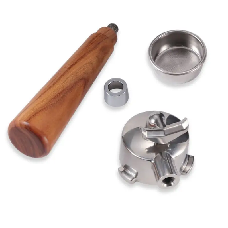 54mm for Breville Sage 870/875/878/880 Double Spout Stainless Steel Coffee Portafilter with 2 Cups Coffee Filter Basket