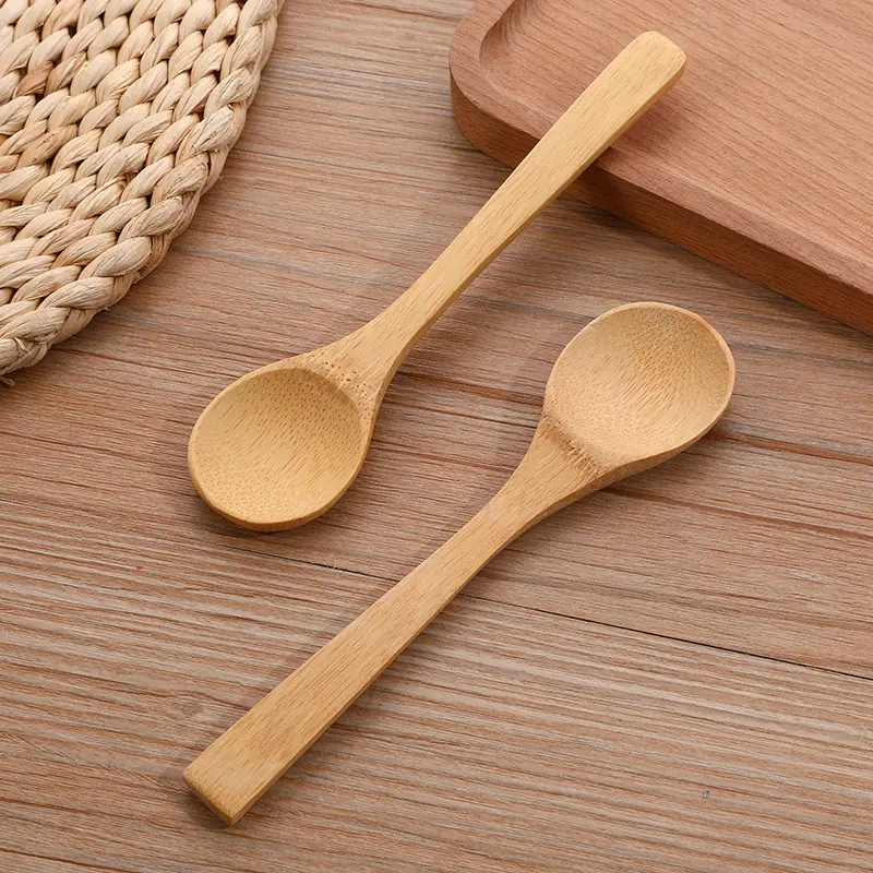 10/20/50/100pcs Reusable Bamboo Honey Spoon Soup Spoons Tasting Spoons Wooden Teaspoon for Coffee Tea Jam Herbs Salts Desert