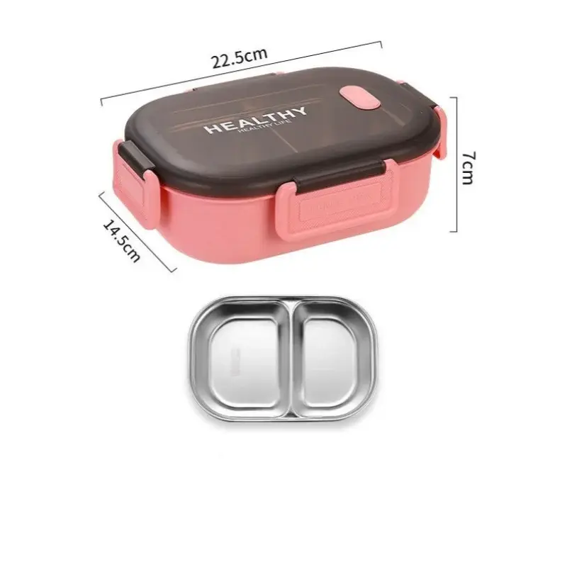 Lunch Box 900ML Stainless Steel Sealed Bento Box Kids School Office Picnic Cute Portable Food Container High Capacity Tableware