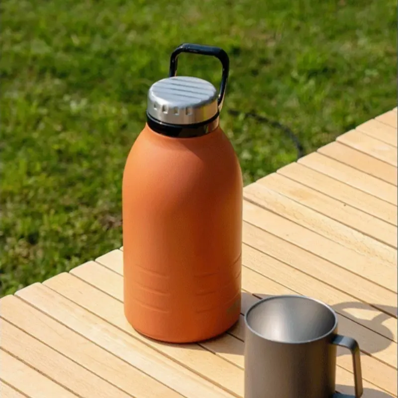 Stainless Steel Thermos Bottle Large Capacity Insulated Cup Vacuum Flask Portable Sports Water Bottle Hiking Fitness Drinkware