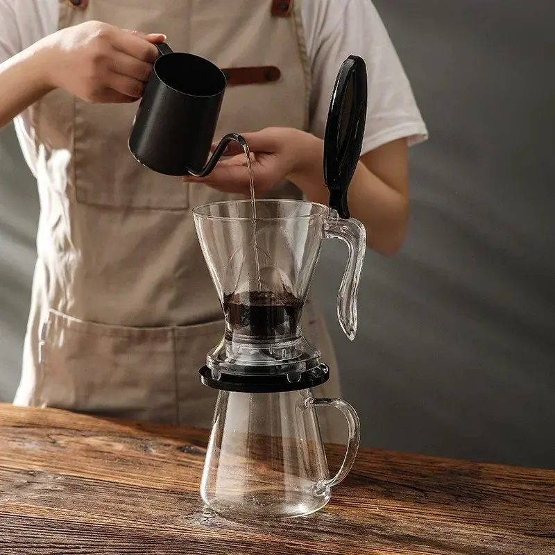 Large-capacity Coffee Filter Cup Tea Infuser Reusable Hand Brew Drip Coffee Tool Tea Tools with Lid Espresso Pot  Ice Drinkware