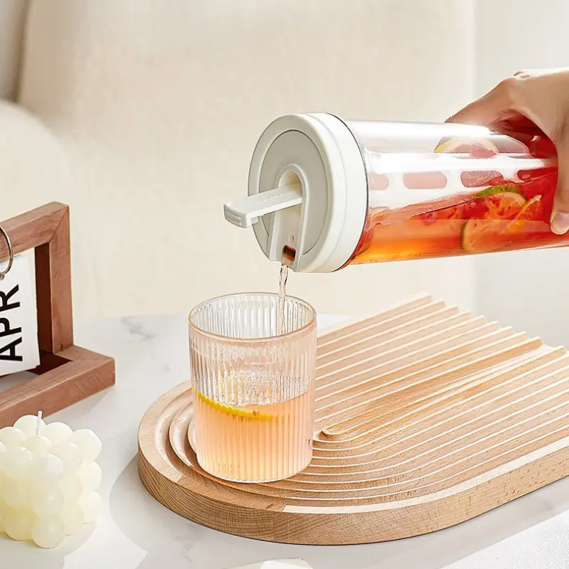 1L Manual Cold Brew Maker High-capacity Water Bottle Summer Portable Juices Tea Pot Coffeeware Cold Water Jug for Refrigerator