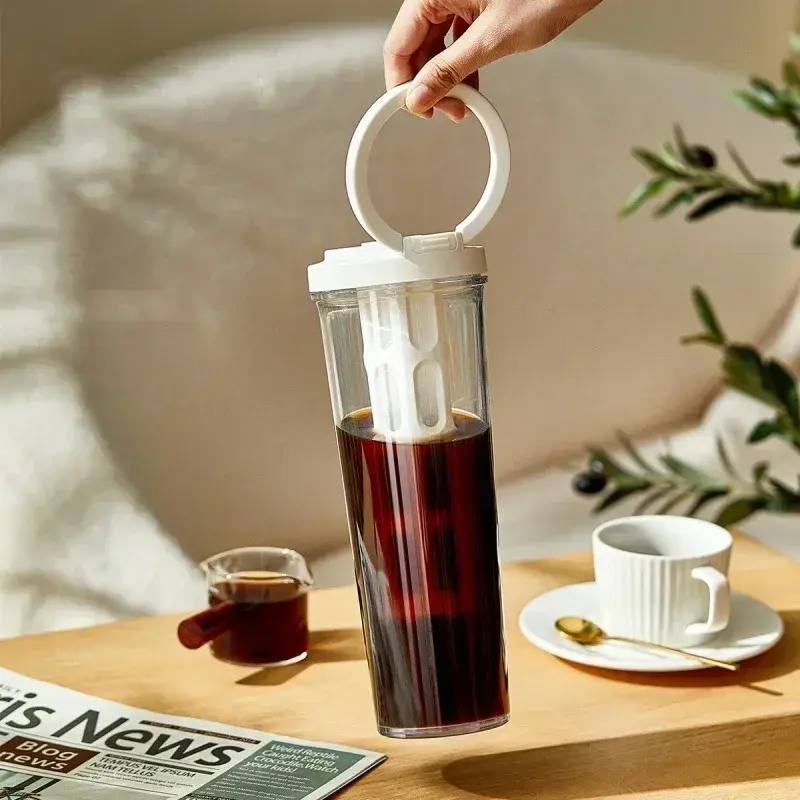 1L Manual Cold Brew Maker High-capacity Water Bottle Summer Portable Juices Tea Pot Coffeeware Cold Water Jug for Refrigerator