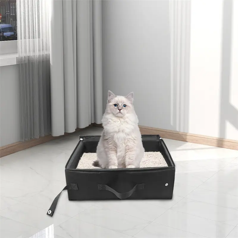 Foldable Cat Litter Box Portable Folding Pet Supplies Dog Toilet Doghouse Waterproof Cat Litter Box for Travel Home Outdoor Car