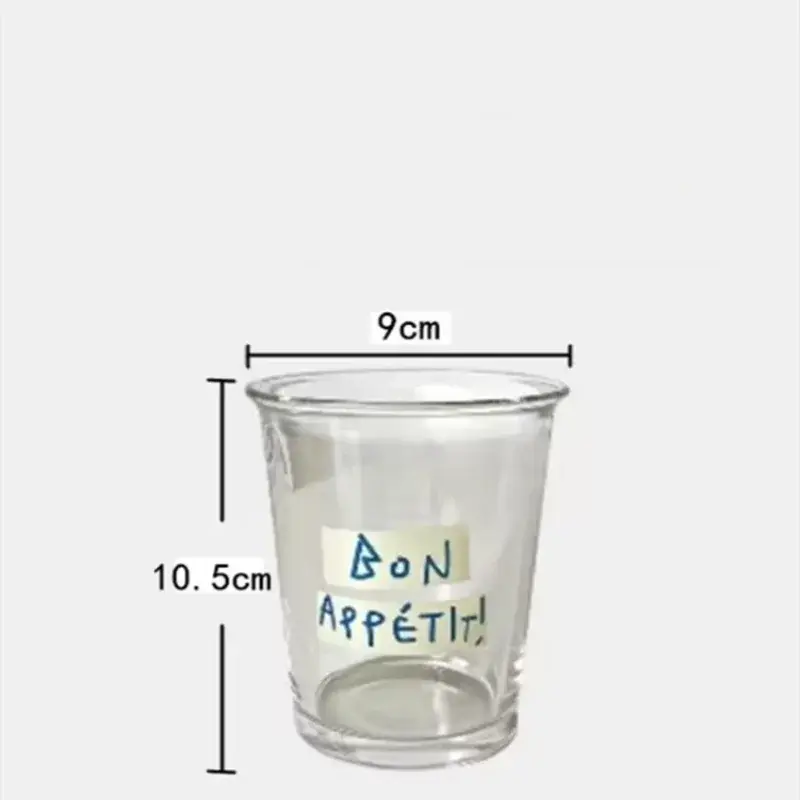 350ML Home Daily Water Cup Cafe American Iced Latte Coffee Cup Drink Juice Cold Drink Simple Classic Transparent Glass Cup