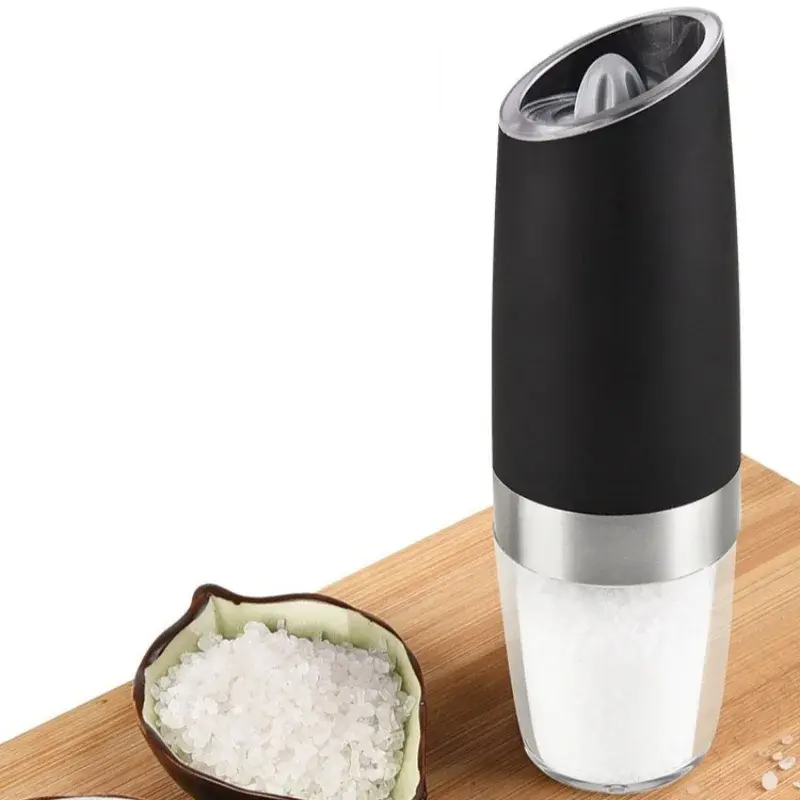 Gravity LED Electric Spice Grinder Electric Fully Automatic Grinder Adjustable Thickness Barbecue Seasoning Tool Pepper Grinder