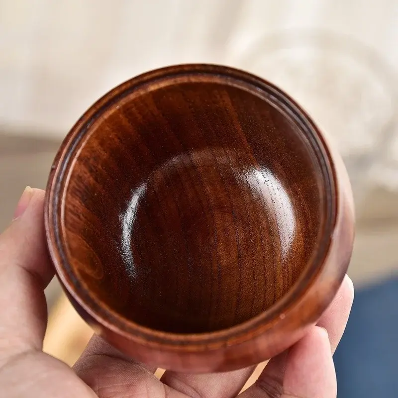 Wooden Seasoning Jar Salt Jar ​with Lid and Spoon Spice Pepper Seasoning Container Condiment Storage Bowl Household Kitchen Tool
