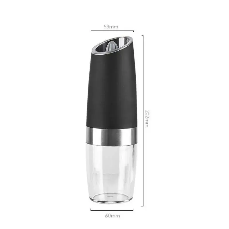 Gravity LED Electric Spice Grinder Electric Fully Automatic Grinder Adjustable Thickness Barbecue Seasoning Tool Pepper Grinder