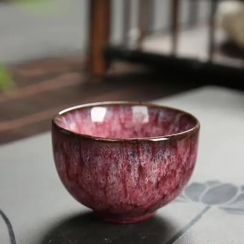 Ceramic Teacup 60ML Chinese Style Tea Cup Mini Tea Set Kitchen Dining Bar Espresso Coffee Cups Household Office Cup Tableware