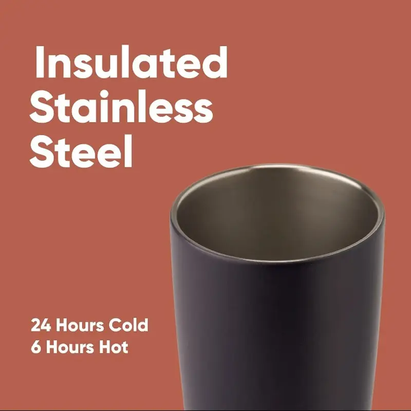 12/20oz Stainless Steel Vacuum Cup Coffee Cup Simple Fashion Men's & Women's Coffee Cup Outdoor Sports Portable Cup Couples Mugs