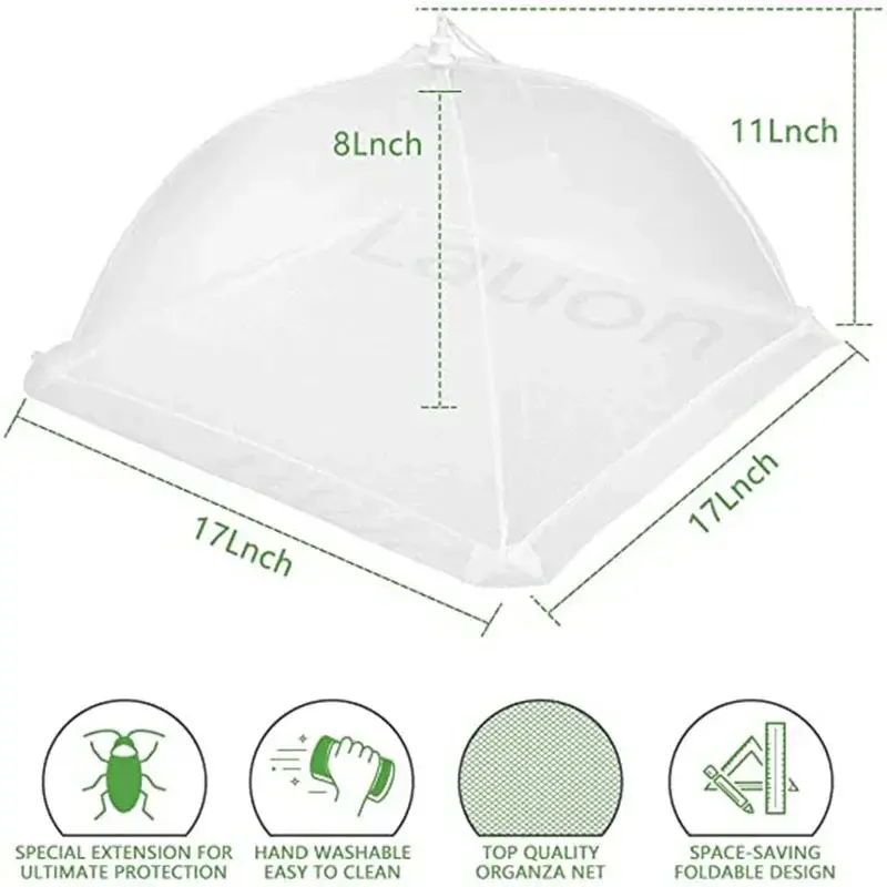 Folding Food Cover Outdoor and Indoor Mosquito Insect-proof Covers Picnic Vegetable Fruit Breathable Cover Home Kitchen Gadgets
