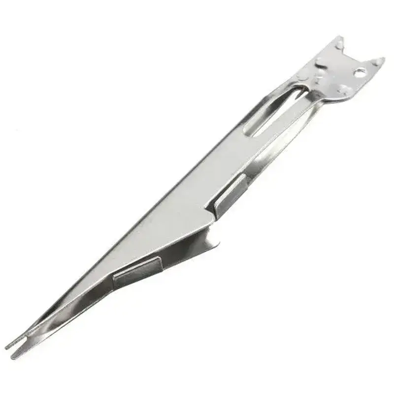 Decoupling Device Tie Fast Knot Tying Tool Fly Fish Fishing Line Tyer With Hook Eye Cleaner Silver Fishing Gear Hook Remover