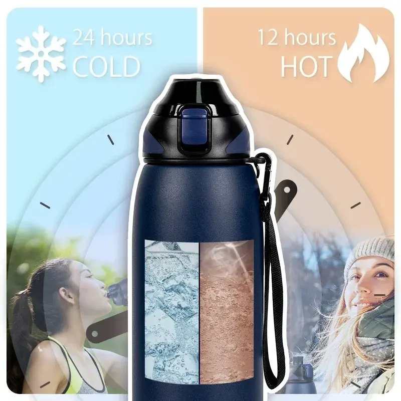 FEIJIAN Water Bottle Vacuum Sports Bottle Warm and Cold Drink Stainless Steel Large Capacity Vacuum Flask Portable Drinkware