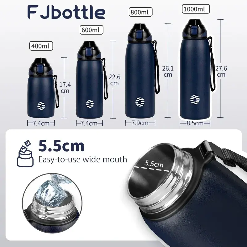 FEIJIAN Water Bottle Vacuum Sports Bottle Warm and Cold Drink Stainless Steel Large Capacity Vacuum Flask Portable Drinkware