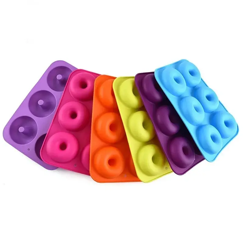 3D Silicone Cake Mold Donut Molds Cupcake Mould DIY Pastry Baking Tool High Temperature Resistant Bakeware Kitchen Accessories