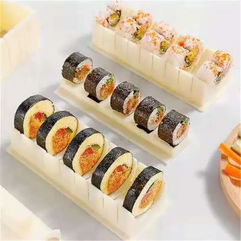 Sushi Molds Plastic Heart/Round/Square Sushi Tools Household Simple Sushi Making Gadgets Multifunctional DIY Moulds with Shovel