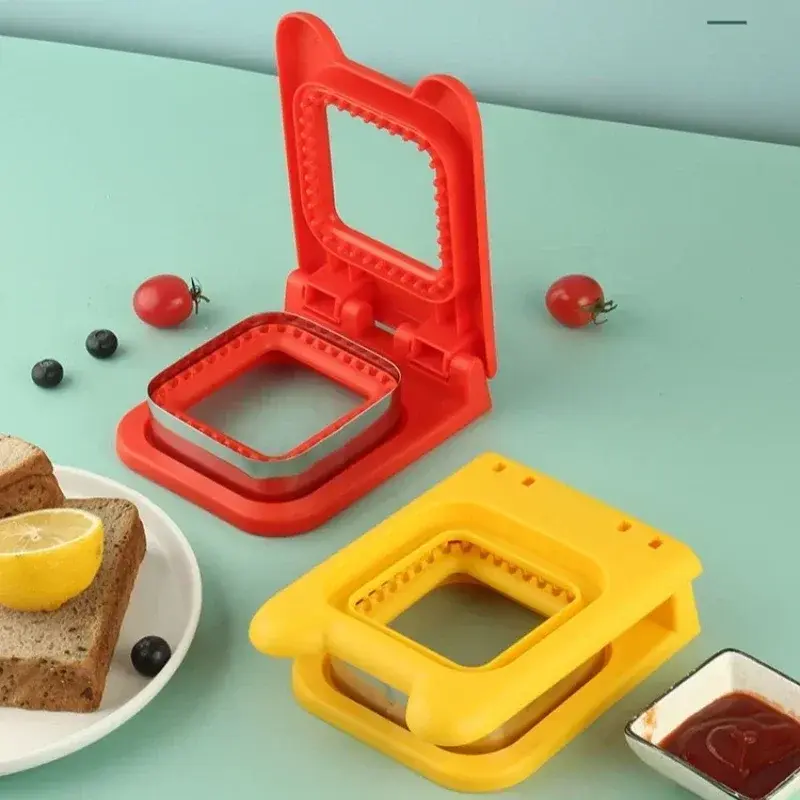 1Pcs Round Square Sandwich Cutter Cutting Die Handguard Stainless Steel Baking Tool Cake Biscuit Toast Sandwich Bread Mold