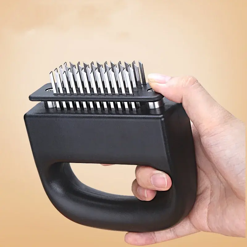 Meat Tenderizer with Stainless Steel Ultra Sharp Needle Blades Kitchen Cooking Tool Best for Tenderizing BBQ Marinade Accessorie