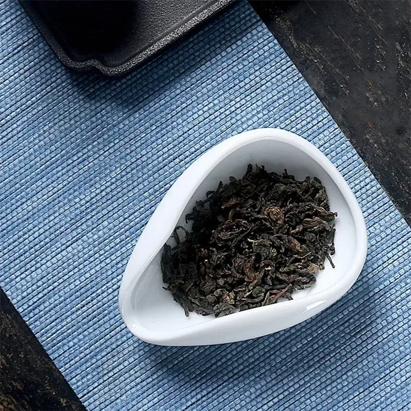 Ceramic Coffee Beans Dose Trays Pure White Pottery Teaspoon Tea Separator Vessel Set Tools Coffee Bean Spoon Shovel Tea Trays