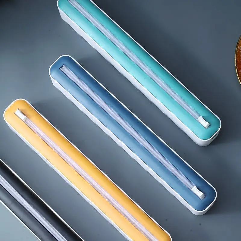 Plastic Wrap Cutting Box Cling Film Cutter Multifunction Food Film Dispenser Waterproof Magnetic Storage Box Kitchen Gadgets