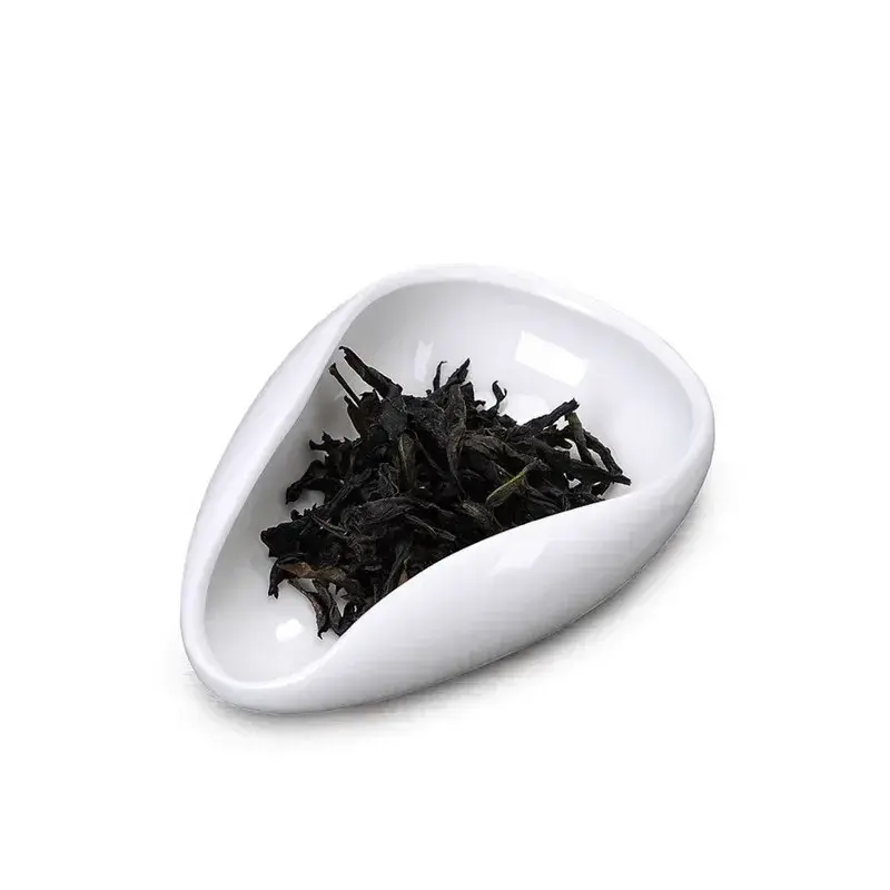 Ceramic Coffee Beans Dose Trays Pure White Pottery Teaspoon Tea Separator Vessel Set Tools Coffee Bean Spoon Shovel Tea Trays