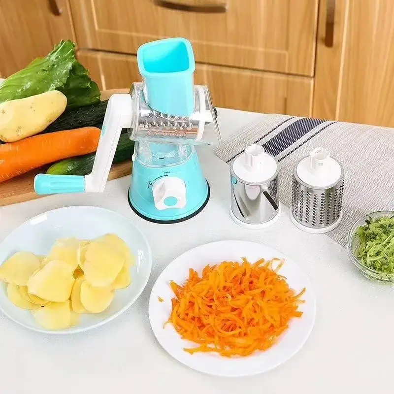 Multifunctional Roller Vegetable Cutter Hand Crank Garlic Potato Shredder Manual Carrot Cheese Grater Tools Kitchen Accessories