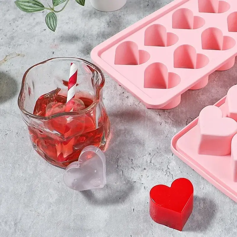 Ice Mold Heart-shaped Ice Block Mould Multifunctional DIY Pudding Candy Chocolate Soap Molds Kitchen Accessaries Party Supplies