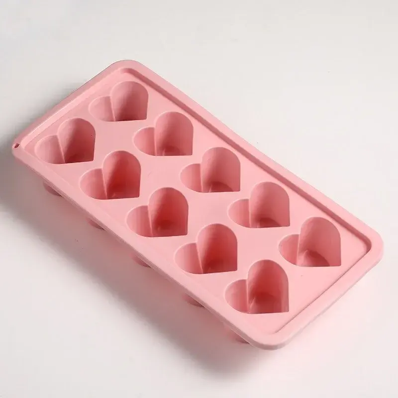 Ice Mold Heart-shaped Ice Block Mould Multifunctional DIY Pudding Candy Chocolate Soap Molds Kitchen Accessaries Party Supplies