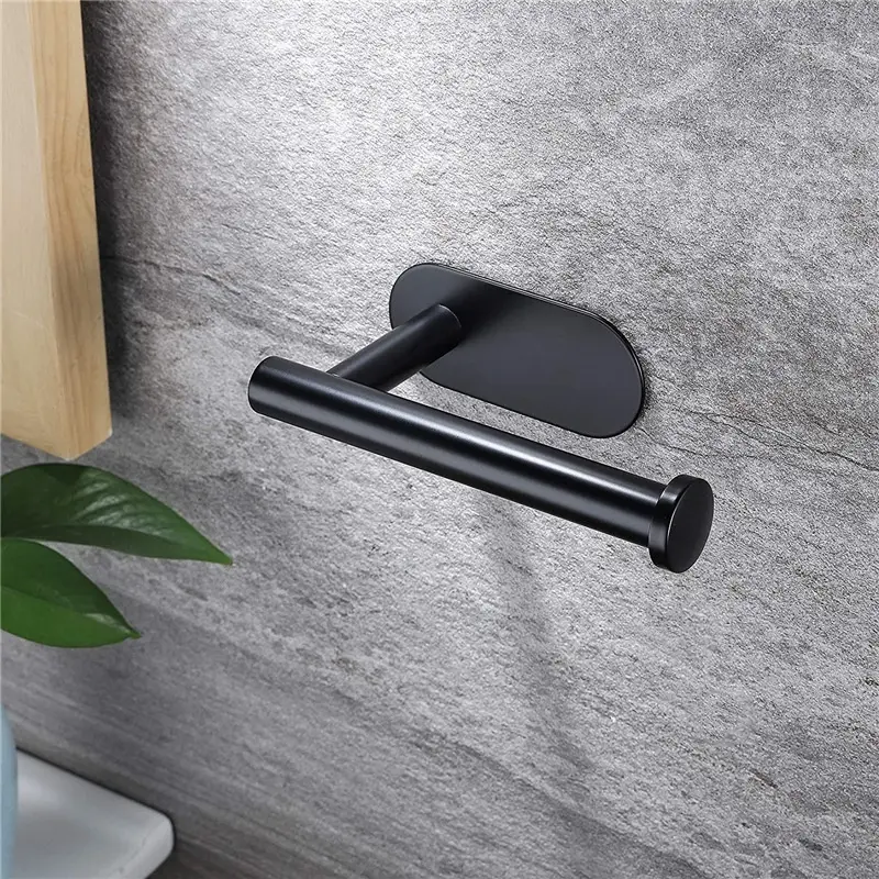 Stainless Steel Tissue Bracket Toilet Paper Storage Bracket Non-punching Wall Rack Toilet Paper Roller Bathroom Accessories