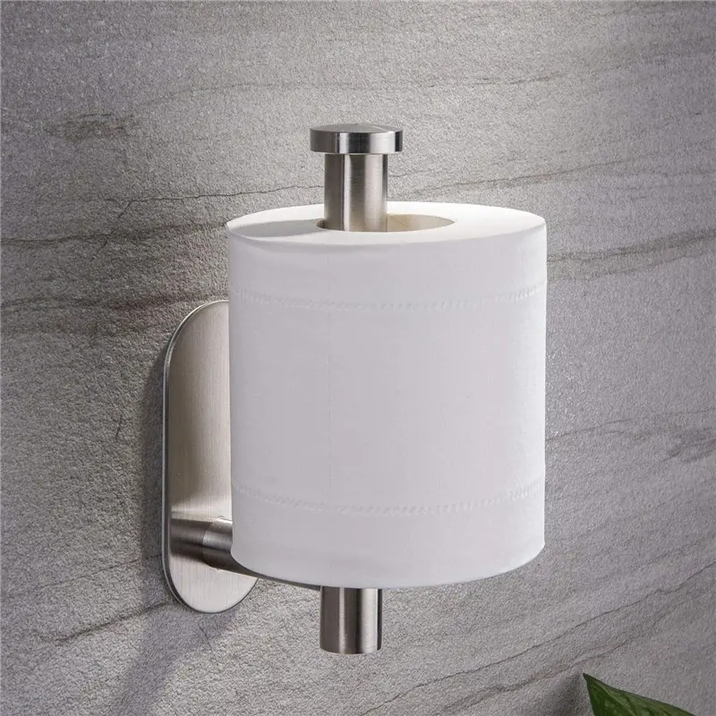 Stainless Steel Tissue Bracket Toilet Paper Storage Bracket Non-punching Wall Rack Toilet Paper Roller Bathroom Accessories