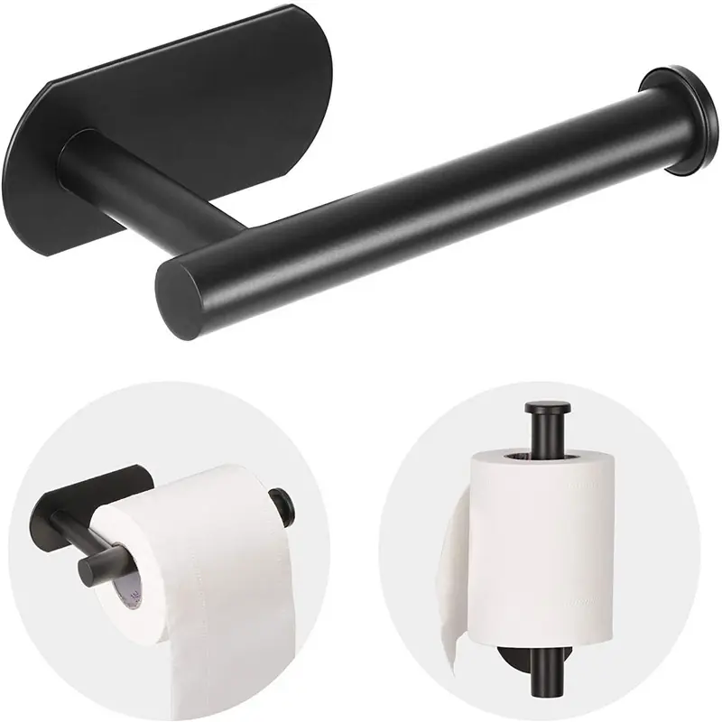 Stainless Steel Tissue Bracket Toilet Paper Storage Bracket Non-punching Wall Rack Toilet Paper Roller Bathroom Accessories