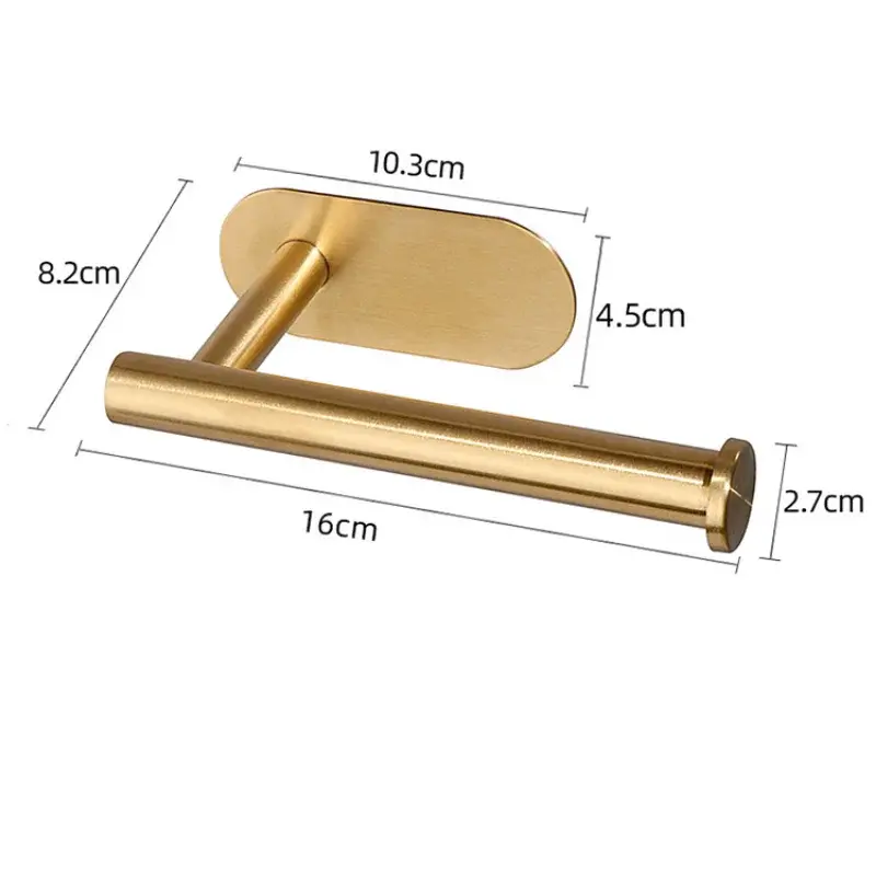 Stainless Steel Tissue Bracket Toilet Paper Storage Bracket Non-punching Wall Rack Toilet Paper Roller Bathroom Accessories