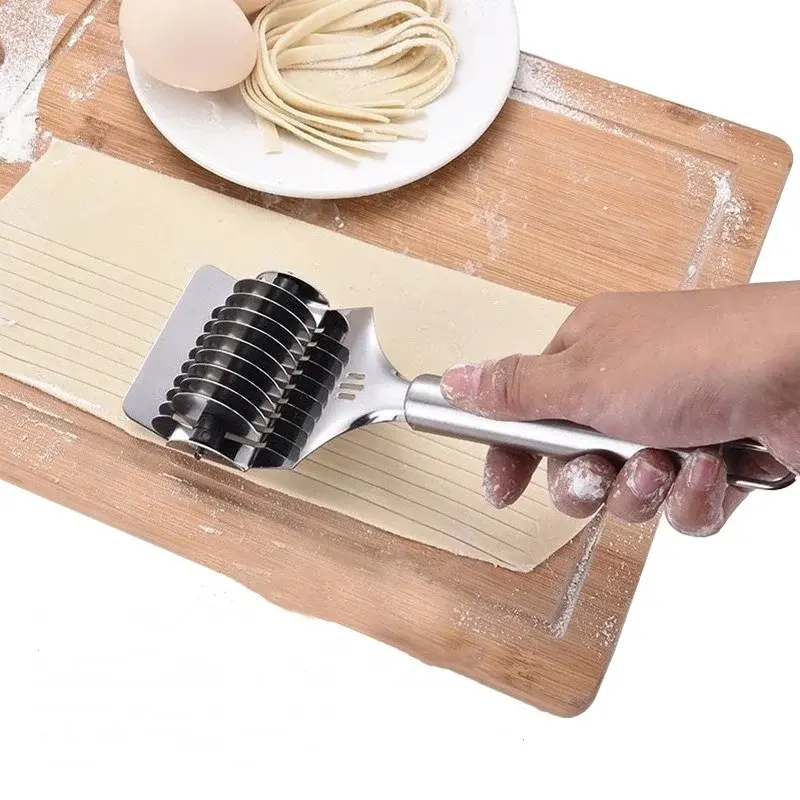 1Pcs Stainless Steel Manual Spaghett Cutter Pasta Machine Dough Noodles Maker Ginger Garlic Roll Crusher Kitchen Cooking Gadgets