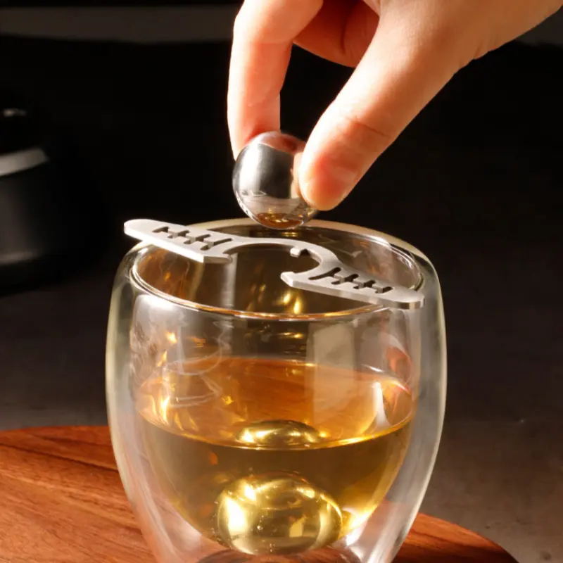 Coffee Frozen Ball for Espresso Coffee Reusable Stainless Steel Ice Balls Coffee Cooling Flavor Enhancer Coffee Tool Kitchen