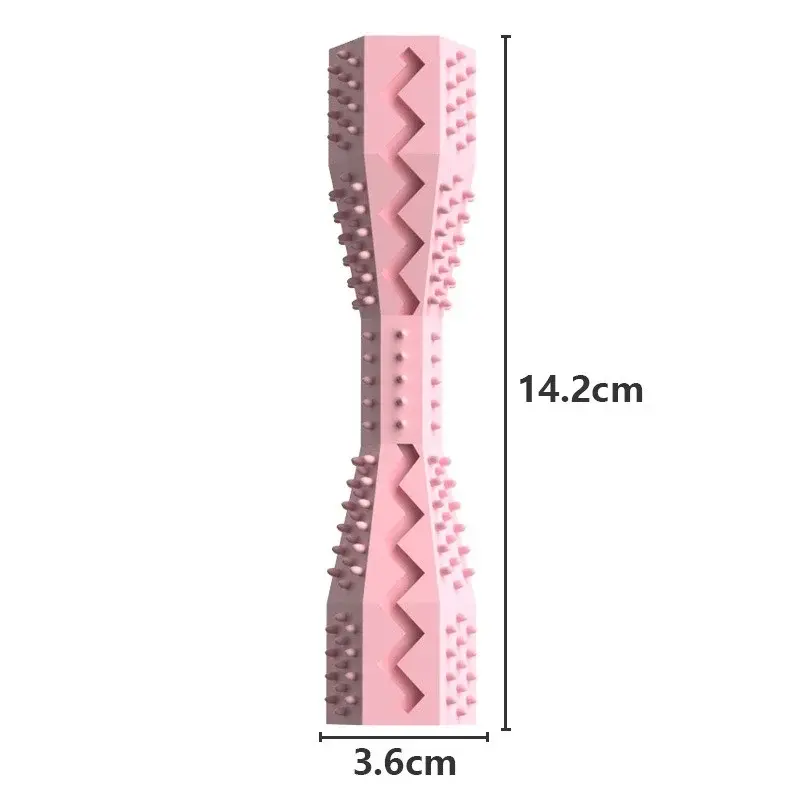 Dog Chew Toy Dog Teeth Grinding Rod Hexagon Soft Rubber Tooth Cleaning Point Massage Toothpaste Pet Grinding Toy Pet Supplies
