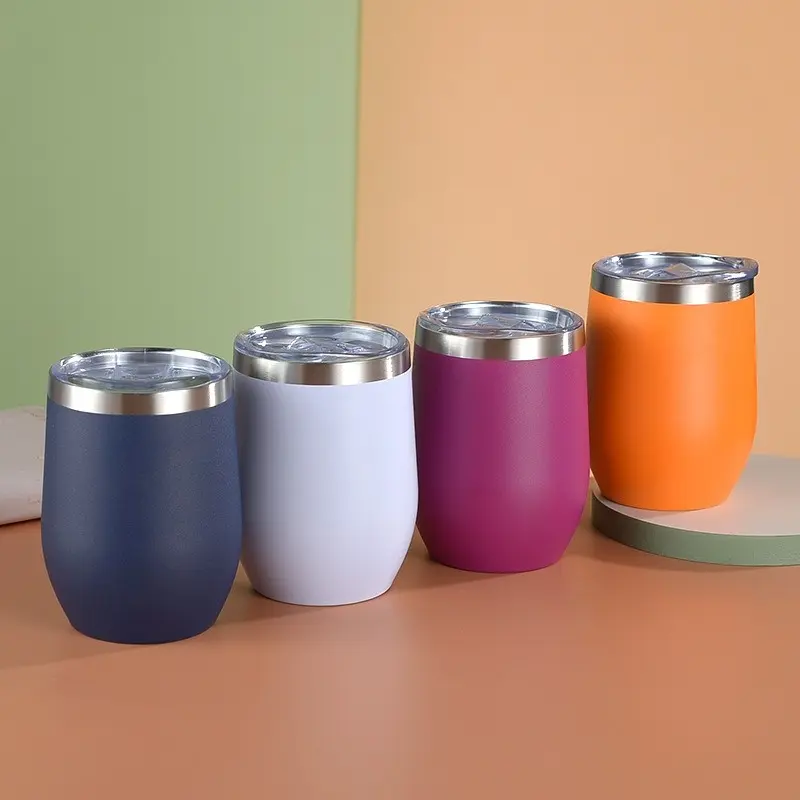 12oz Eggshell Cup Stainless Steel Thermos Bottle Portable Coffee Cups Water Bottle Travel Household Office School Drinking Tools