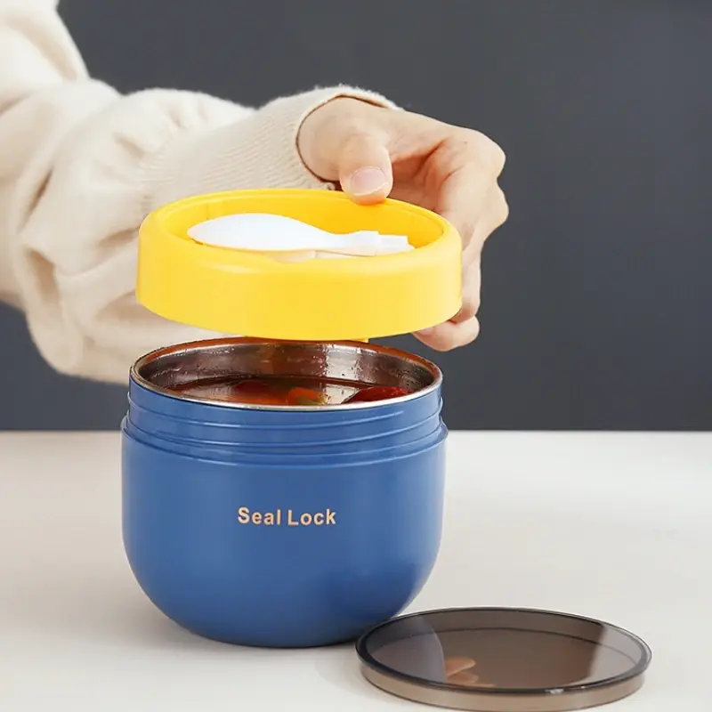 Stainless Steel Soup Cups Thermal Lunch Box Food Thermos Container with Spoon Insulated  Bento Lunch Box for School Office