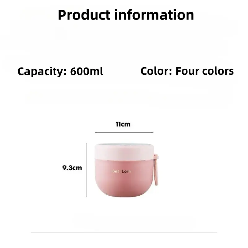 Stainless Steel Soup Cups Thermal Lunch Box Food Thermos Container with Spoon Insulated  Bento Lunch Box for School Office