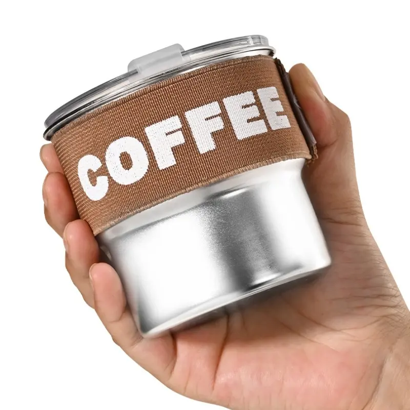 Stainless Steel Coffee Cup with Lid Mug Insulated Breakfast Milk Tea Cup Heat-Resistant Cup Leakproof Portable Water Cup Gift
