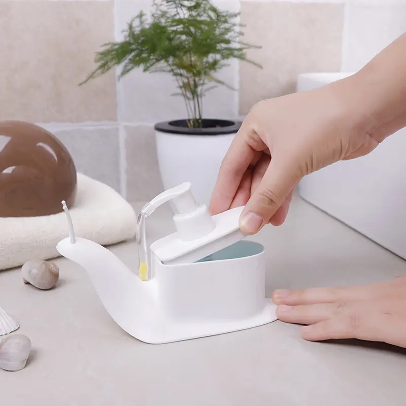 Refillable Snail Liquid Soap Dispenser Press Type Storage Facial Cleanser Bottle Shampoo Shower Gel Hand Wash Bottle for Kids