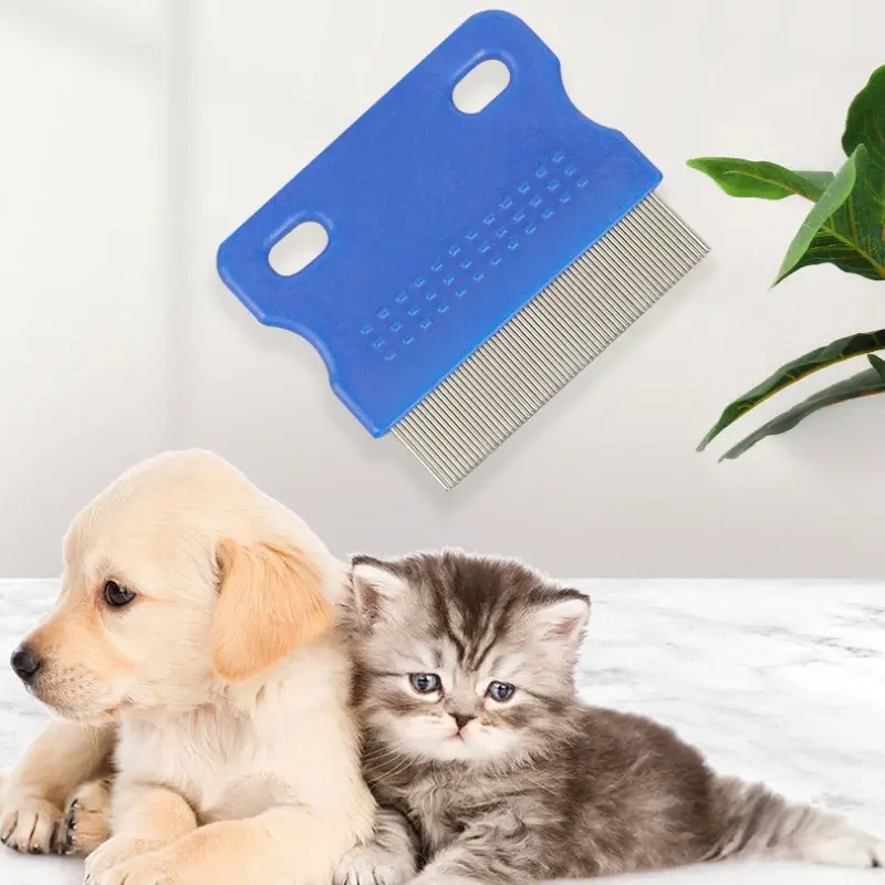 Pet Comb Removes Mucus Crust Small Lice Flea Combs Dogs Cleaning Tool Cat Grooming Tools Non-slip Beauty Brush Pet Accessories
