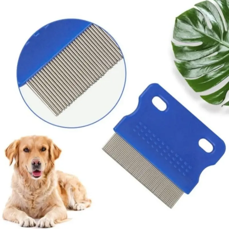 Pet Comb Removes Mucus Crust Small Lice Flea Combs Dogs Cleaning Tool Cat Grooming Tools Non-slip Beauty Brush Pet Accessories