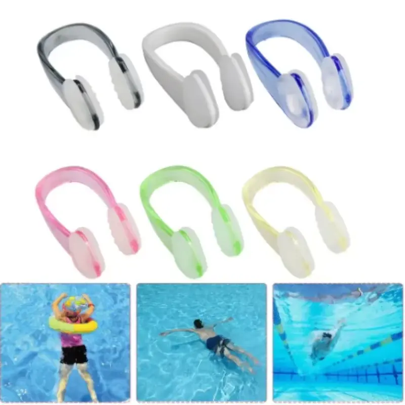 Silicone Waterproof Swimming Nose Clip for Adult Children Universal Swimming Training Anti-choking Nasal Congestion Equipment