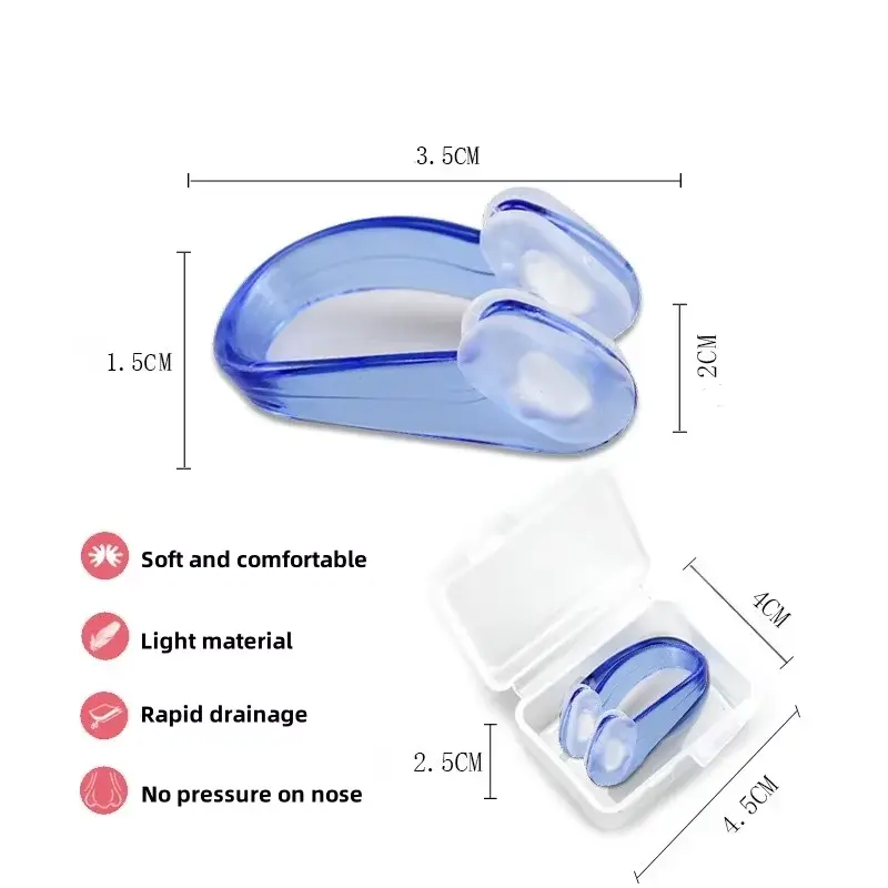 Silicone Waterproof Swimming Nose Clip for Adult Children Universal Swimming Training Anti-choking Nasal Congestion Equipment