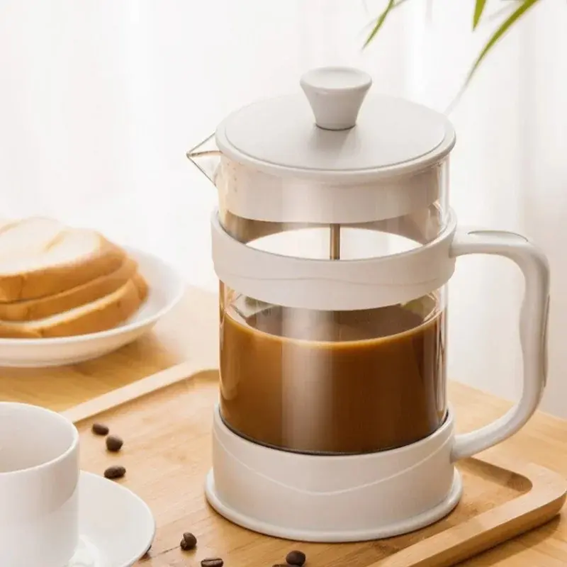 Coffee French Press Pot High Borosilicate Glass Hand Press Coffee Pot Multifunction Brewings Tea Milk Tools Espresso Accessories