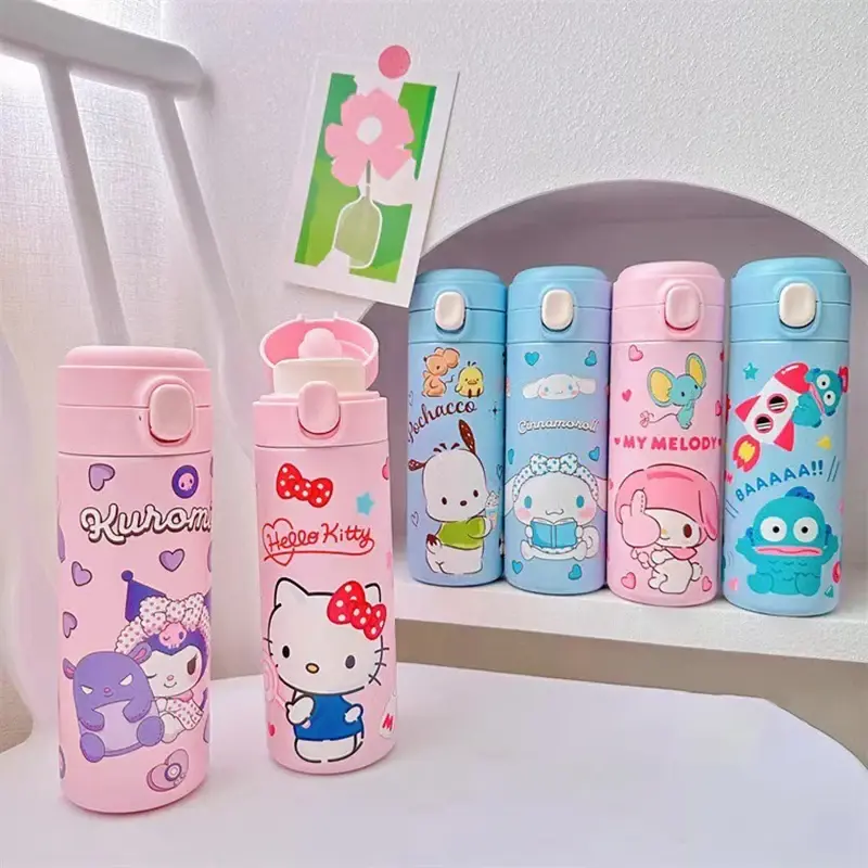 Stainless Steel Thermal Cup Cartoon Pattern Portable Coffee Cups Keep Cold and Hot Drinkware Outdoor Water Cup Birthday Gifts